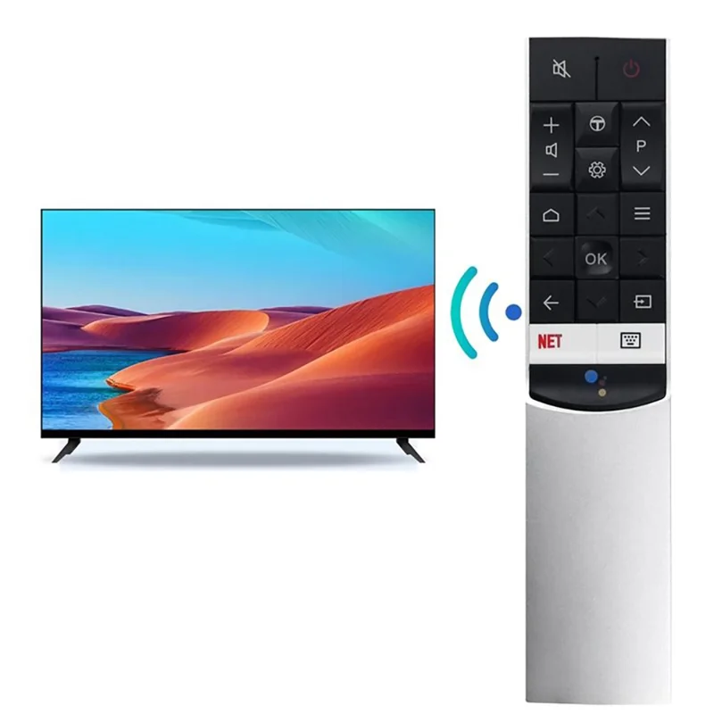 RC602S JUR2 Fernbedienung für TCL TV mit Sprachsteuerung, Reichweite bis 10 m, Ersatzfernbedienung für Fernseher