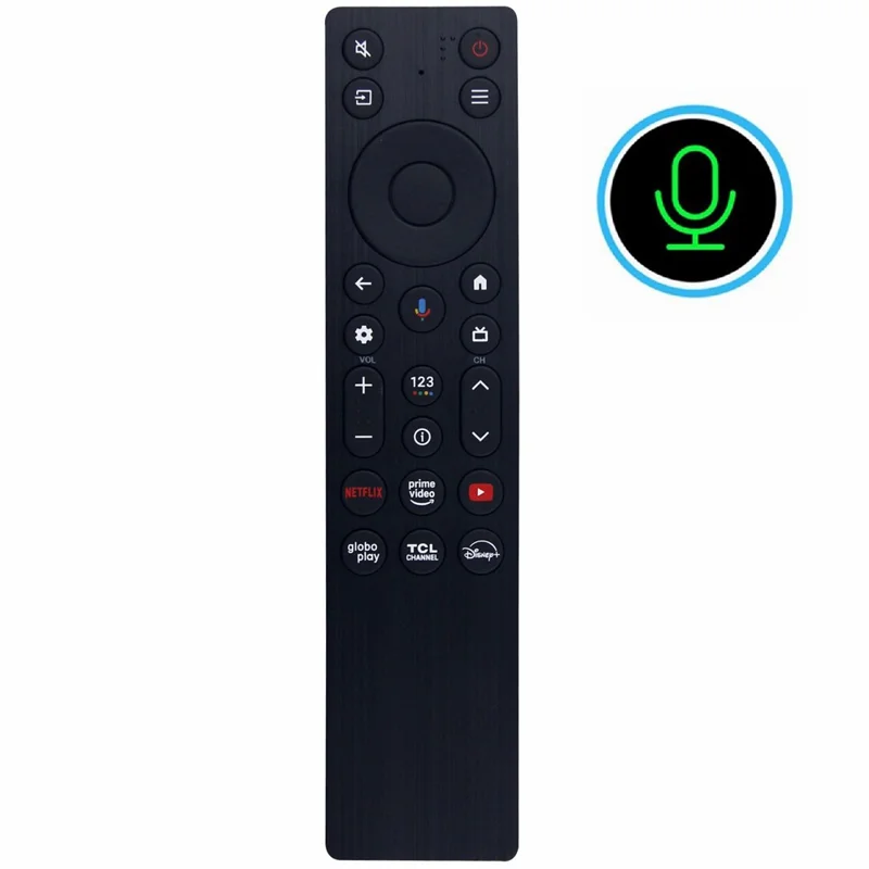 Pilot RC813A FMB4 do telewizorów TCL z funkcją sterowania głosowego, zasięg 10 m, zamiennik pilota do telewizora