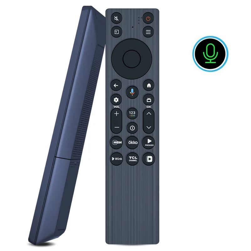 RC813A FMB9 Fernbedienung für TCL TV mit Sprachsteuerung, Reichweite bis 10 m, Ersatzfernbedienung für Fernseher