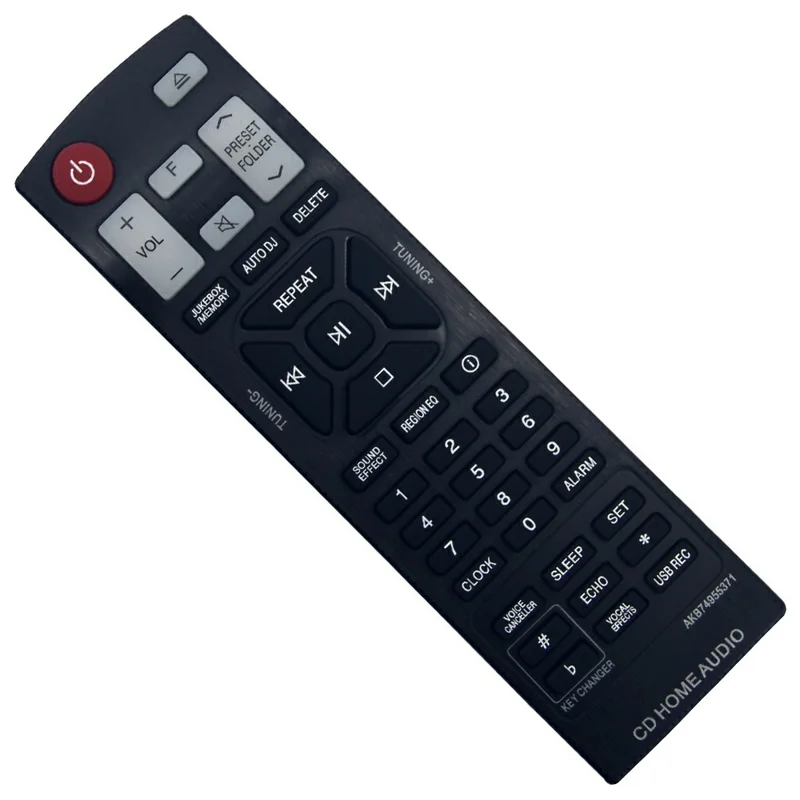 AKB74955371 For LG Audio Player Remote Control CD Home Audio System IR Controller with Multi Function Keys - Black