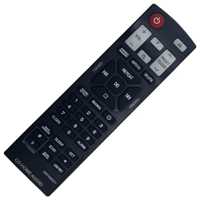 AKB74955371 For LG Audio Player Remote Control CD Home Audio System IR Controller with Multi Function Keys - Black