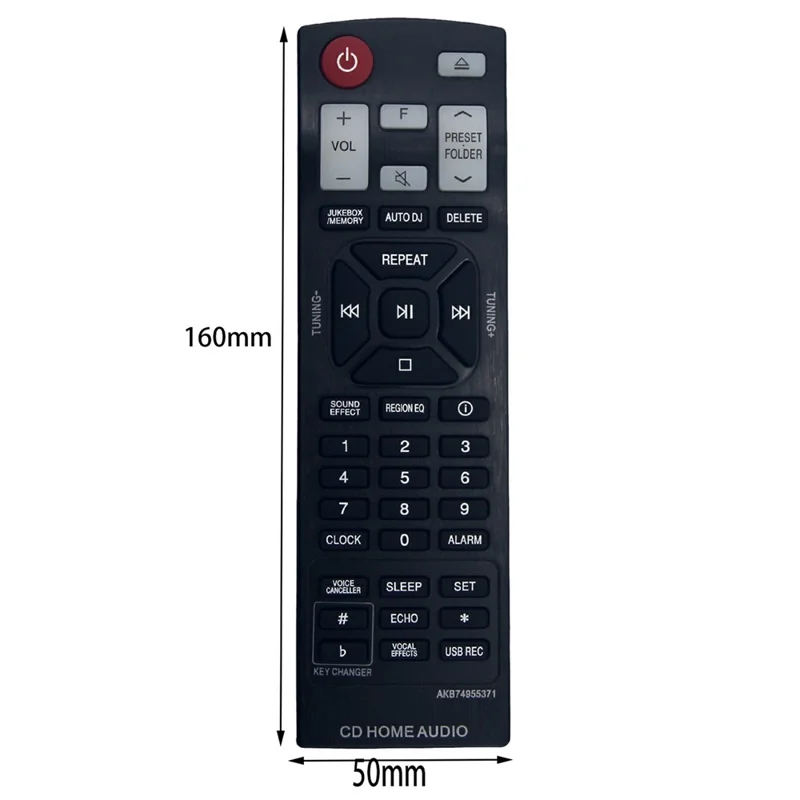 AKB74955371 For LG Audio Player Remote Control CD Home Audio System IR Controller with Multi Function Keys - Black