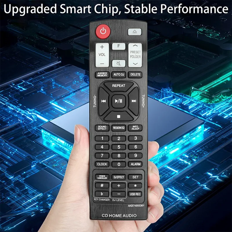 AKB74955301 For LG Audio Player Remote Control Infrared Universal CD Home Audio System Controller - Black