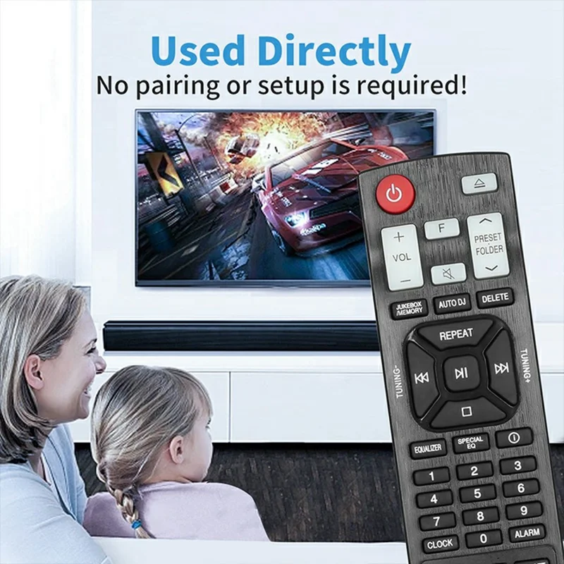 AKB74955362 For LG Audio Speaker Player Remote Control Infrared IR Universal CD Home Audio System Controller - Black