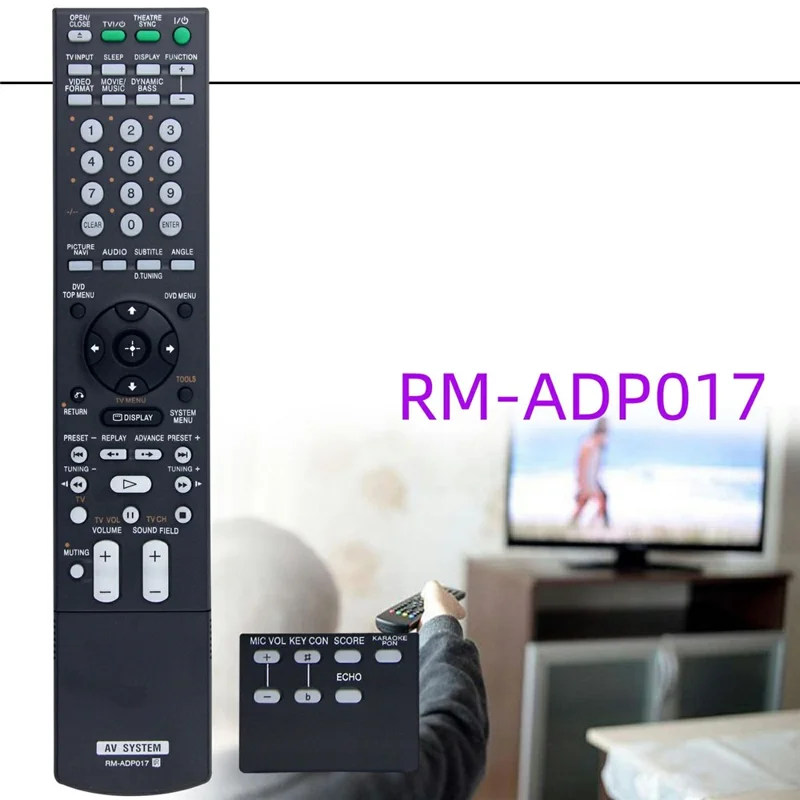 RM-ADP017 For Sony DVD Home Theater IR Remote Control Multi Device TV Audio Equipment Controller - Black