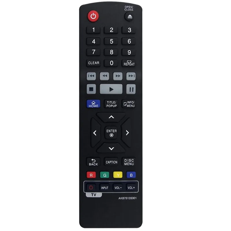 AKB75135301 For LG Blu-ray DVD Infrared Remote Control Long Distance Device Controller - Black