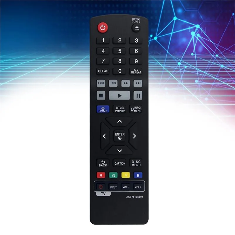 AKB75135301 For LG Blu-ray DVD Infrared Remote Control Long Distance Device Controller - Black