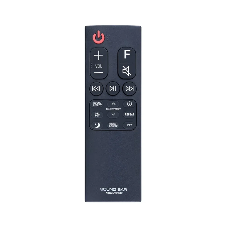 AKB75595342 For LG Sound Bar Infrared Remote Control Replacement Direct Use No Setting Required Controller - Black