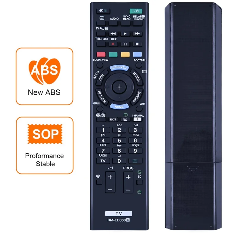 RM-ED060 For Sony TV Infrared Remote Control Replacement Universal Compatible Smart Television Controller - Black