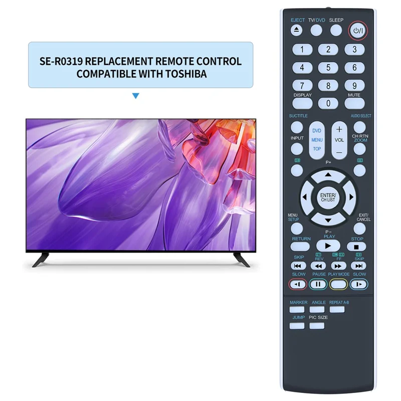 SE-R0319 For Toshiba DVD Amplifier Player Infrared Remote Control Replacement Universal Controller - Black