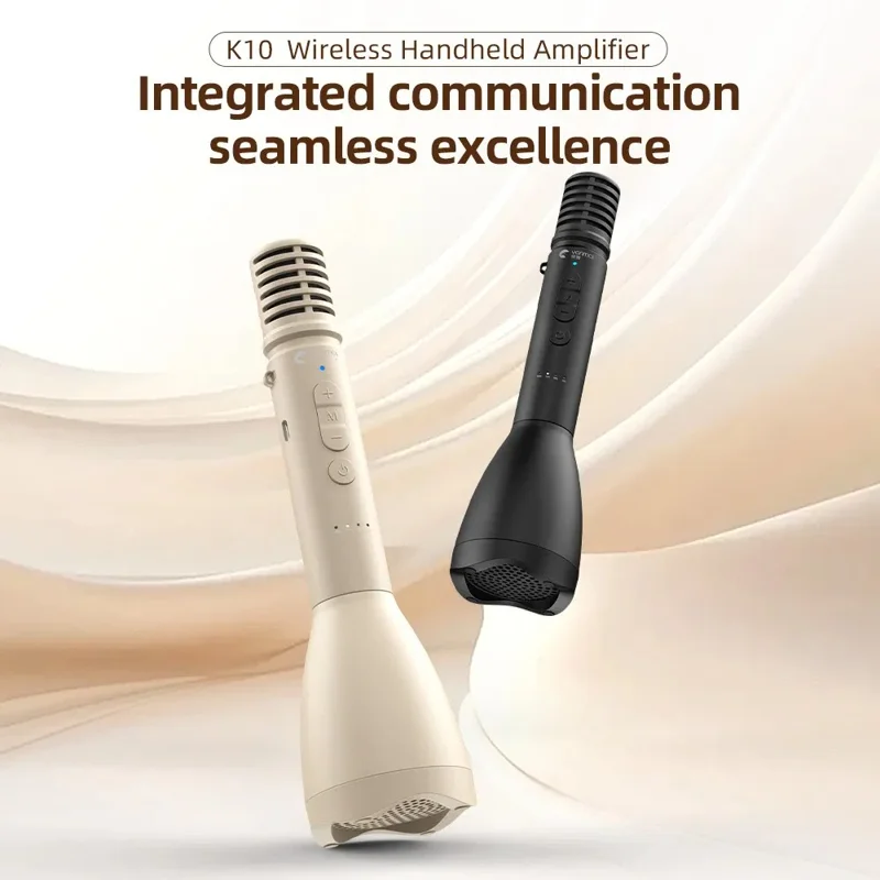 YANMAI Rauschunterdrückung kabelloses Handsender-Mikrofon für Sprachunterricht, Stimmenverstärker, Mini Bluetooth-Lautsprecher - Schwarz