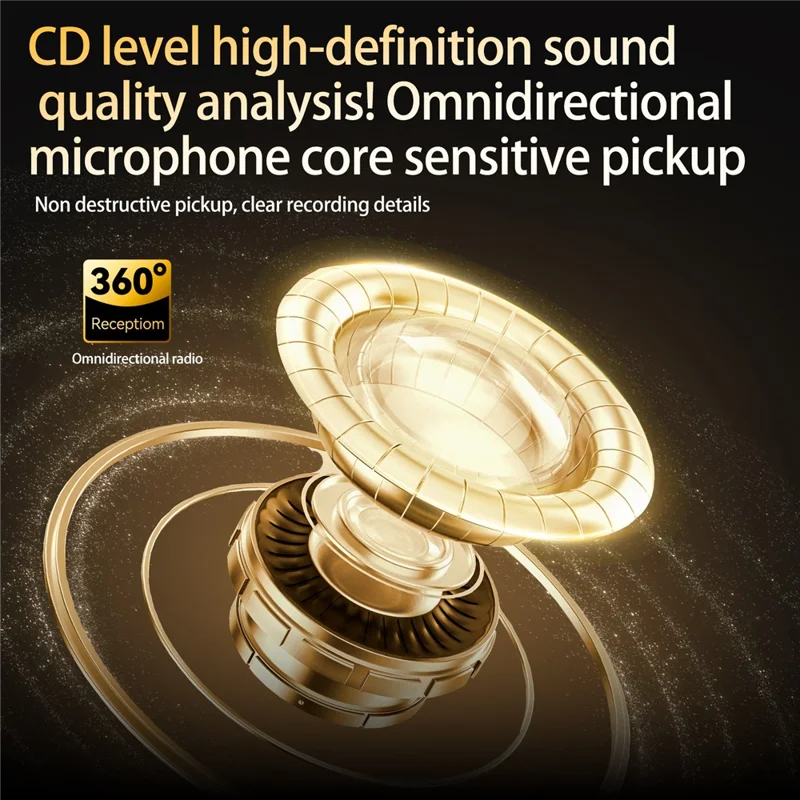 YANMAI R6 Type-C Mini Microphone Plug and Play AI + ANC Smart Noise Reduction Mic for Vlogging / Recording - Black