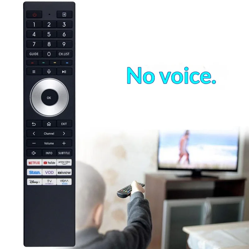 ERF3AE98T For Toshiba TV Remote Control 10m Range Infrared Controller (No Voice Function) - Black