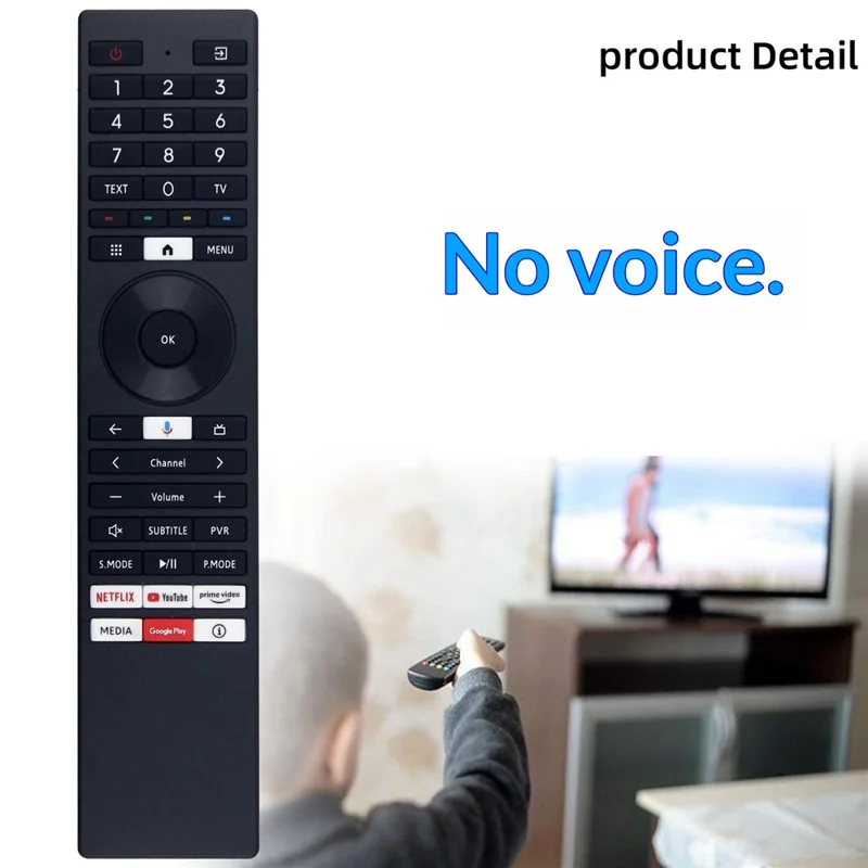 ERF3U98T For Toshiba TV Remote Control Replacement TV Infrared Controller (No Voice Function) - Black