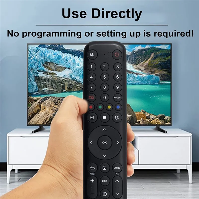 Mando a distancia RC716 CUI1 para TV TCL, mando a distancia universal de repuesto compatible, color negro