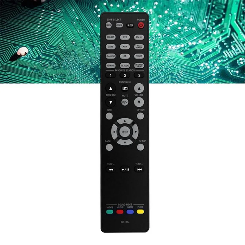 RC-1184 Ersatz-Fernbedienung für Denon-Verstärker Infrarot-Controller – Schwarz