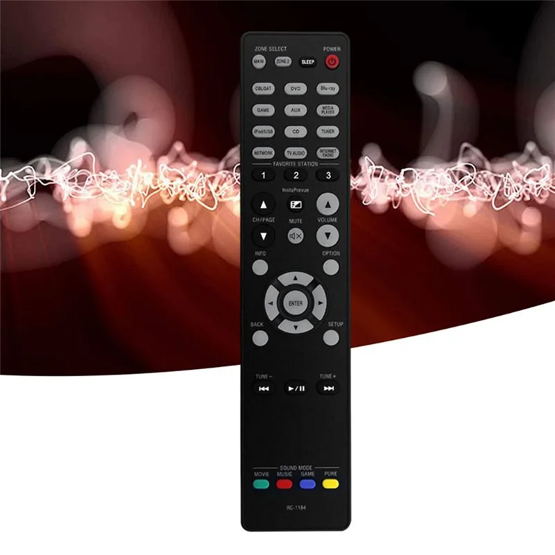 RC-1184 Ersatz-Fernbedienung für Denon-Verstärker Infrarot-Controller – Schwarz