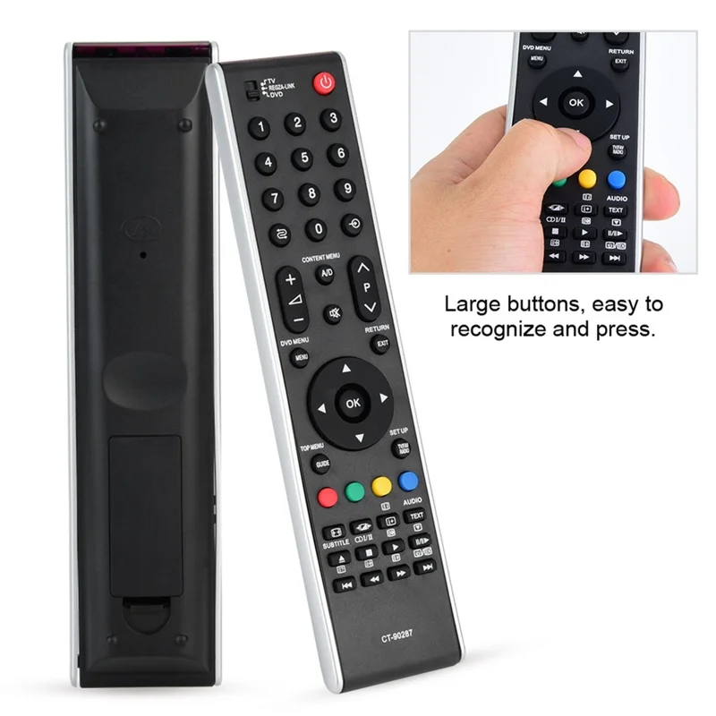 CT-90287 Für Toshiba TV-Fernbedienung Ersatz ABS Infrarot-Controller - Schwarz