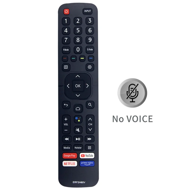 ERF2H60V For Hisense TV Infrared Controller Television Remote Control, No Voice Function - Black