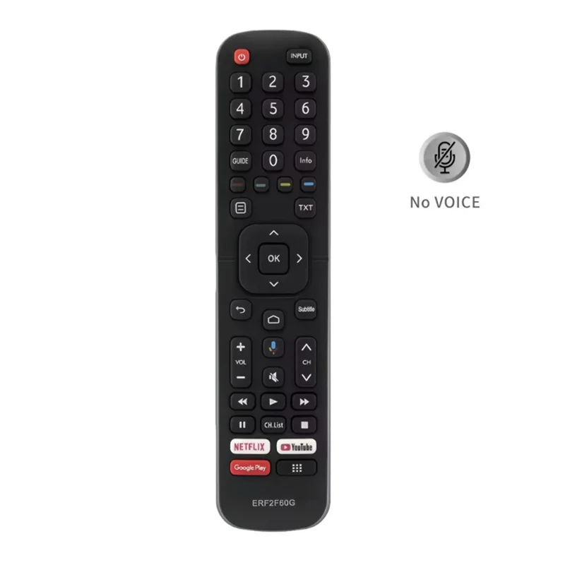 ERF2F60G Für Hisense TV-Fernbedienung 10m Reichweite Infrarot-Controller ohne Sprachfunktion - Schwarz