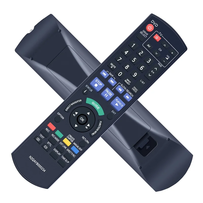 N2QAYB000234 Für Panasonic Blu-ray DVD-Player Fernbedienung IR-Controller 10 m Reichweite - Schwarz