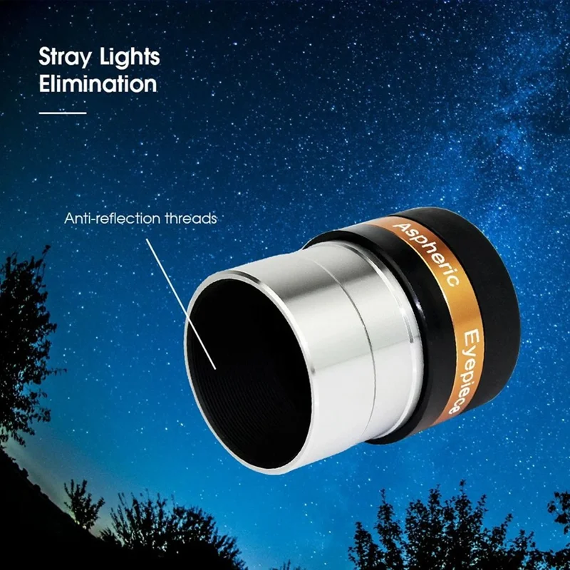 Telescope 1.25" Aspheric Eyepiece 62° Wide Field HD Eyepiece for Astronomy - 4mm