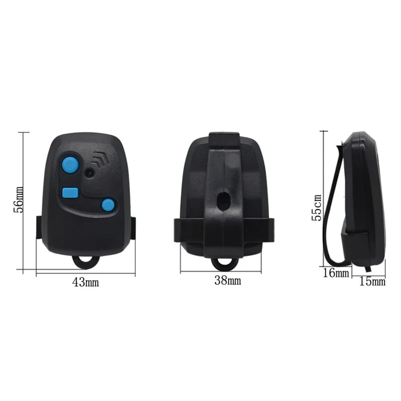 Mando a distancia 433,92 MHz para puerta de garaje electrónica automática Peccinin, transmisor inalámbrico de 3 botones, control remoto - Negro