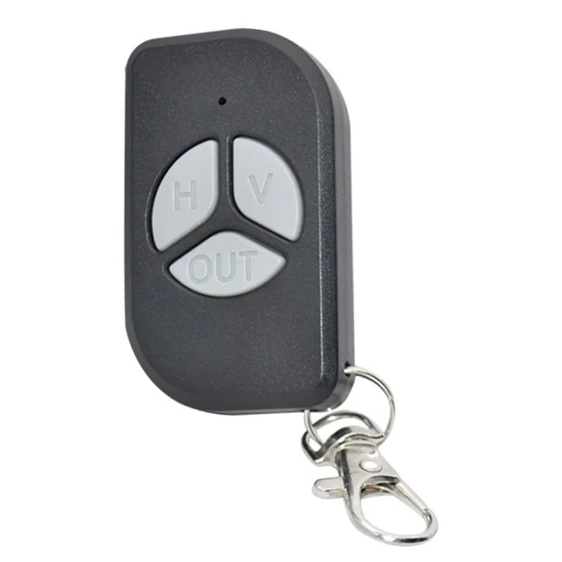 For Rossi & Peccinin DZ 3  /  DZ 4  /  DZ Nano Turbo  /  DZ 3 Turbo  /  DZ 4 Turbo 433MHz Garage Door Remote Control Rolling Code 3 Button 50-100M Range Remote Controller Transmitter - Black