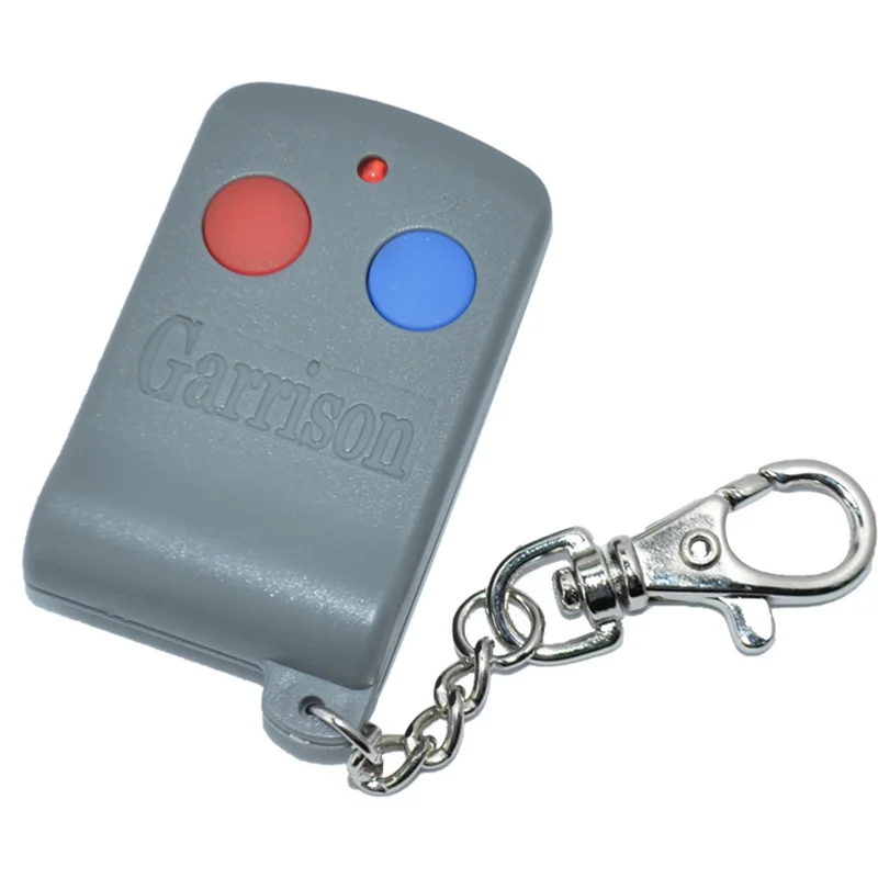 Mando a distancia para puerta de garaje Garrison, controlador inalámbrico de 2 botones 433MHz para puerta automática - Gris