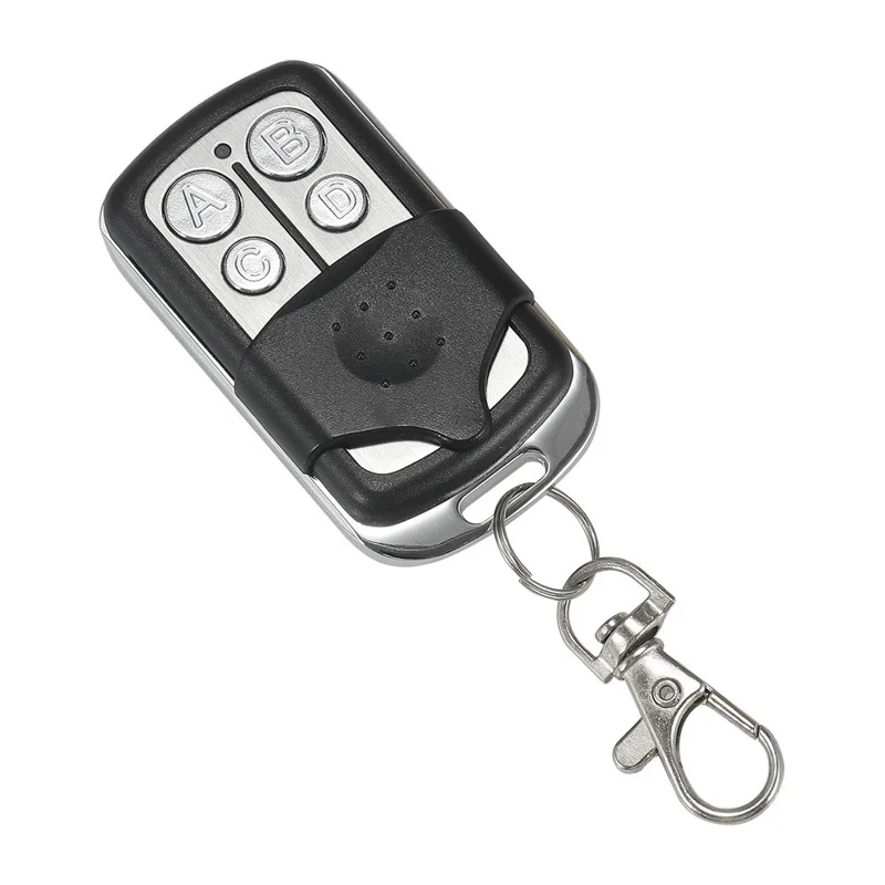 Mando a distancia universal de 433MHz, control remoto inalámbrico metálico de 4 botones, copia para puerta de garaje, controlador para puerta automática y puerta enrollable