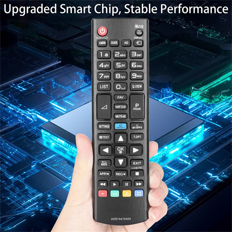 AKB74475404 Fernbedienung für LG TV, Infrarot-Fernbedienung mit ergonomischem Design, kabellose Ersatzfernbedienung