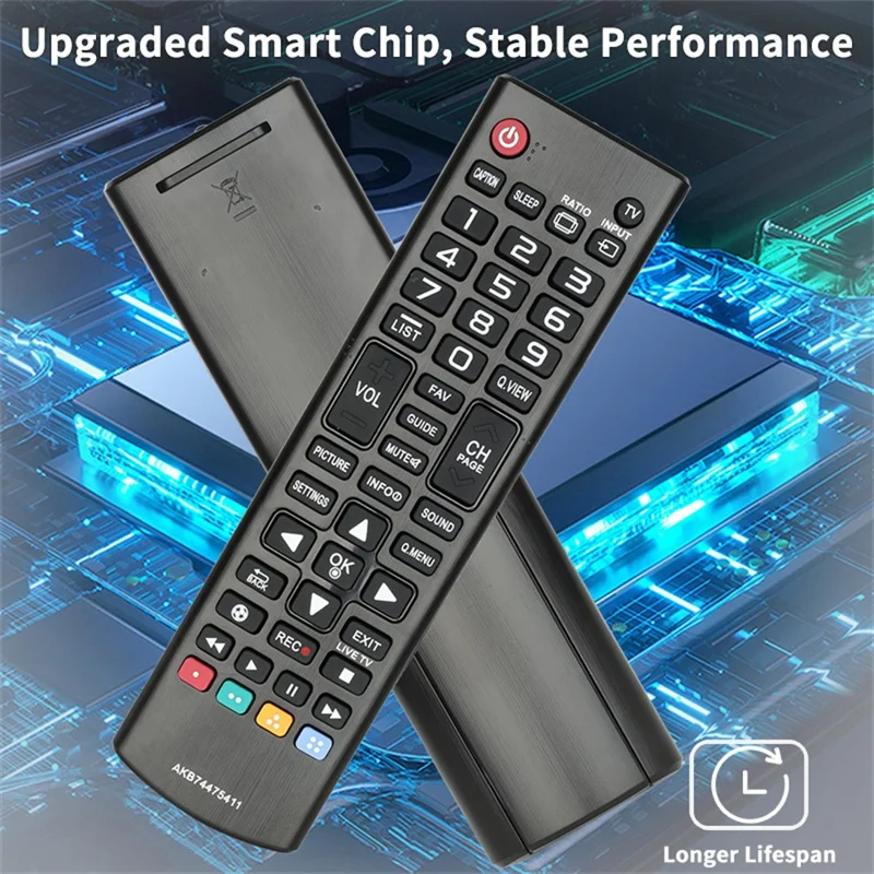 AKB74475411 Fernbedienung für LG TV 1-10m Reichweite IR Infrarot ergonomische kabellose Ersatzfernbedienung