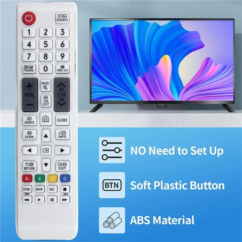 BN59-01248A Fernbedienung für Samsung TV, 1-10 m Reichweite, handliche Infrarot-Ersatz-Fernbedienung, IR-Fernbedienung