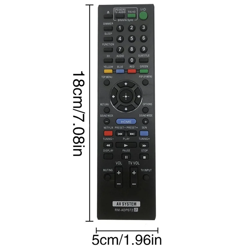 RM-ADP069 Remote Control for Sony DVD Amplifier Player Ergonomic IR Infrared Replacement Controller
