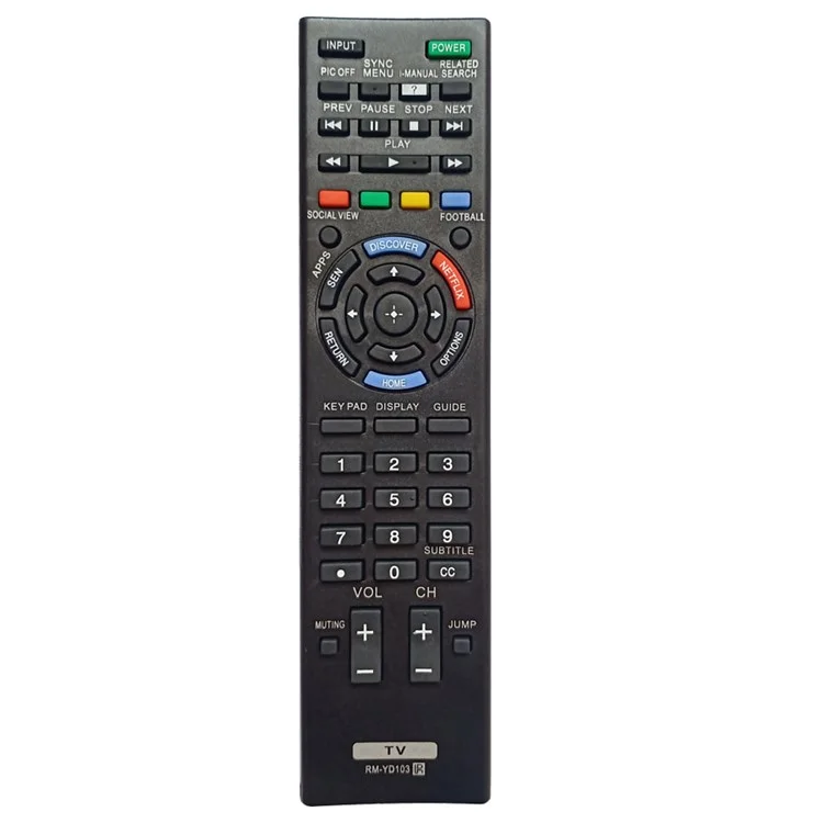 RM-YD103 For Sony TV Battery Powered English Smart Remote Control Replacement
