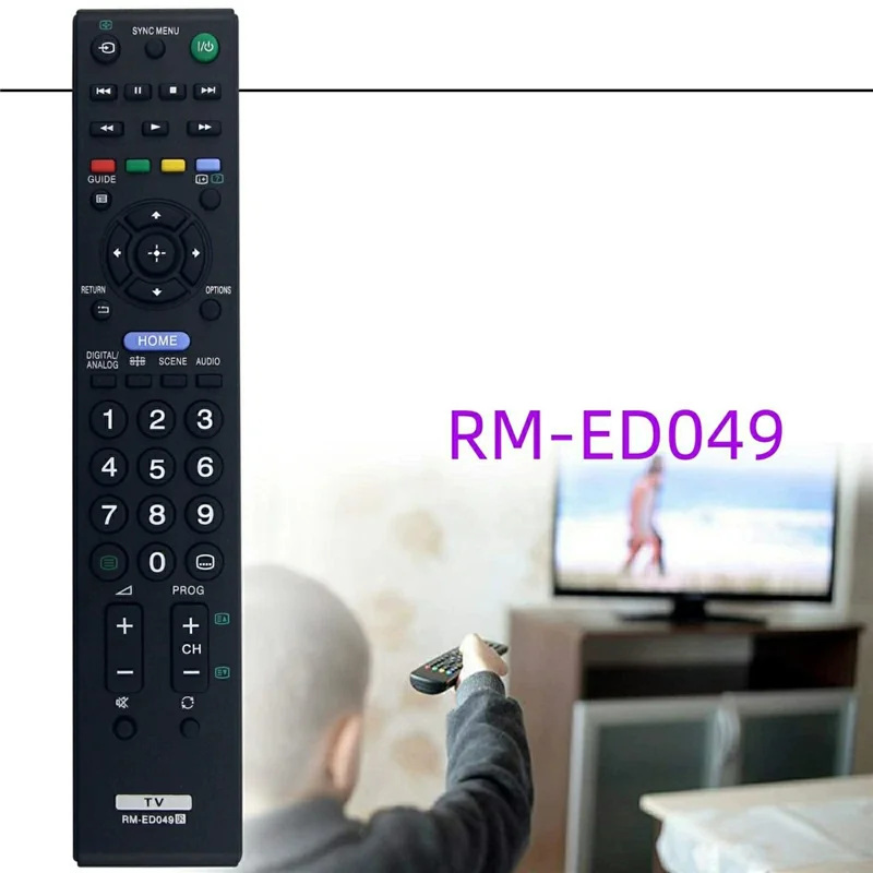 RM-ED049 Remote Control for Sony TV Ergonomic IR Infrared Replacement Smart Television Controller