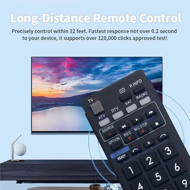 GA857WJSA Ergonomic Remote Control for Sharp TV Long-Distance Infrared IR Television Controller