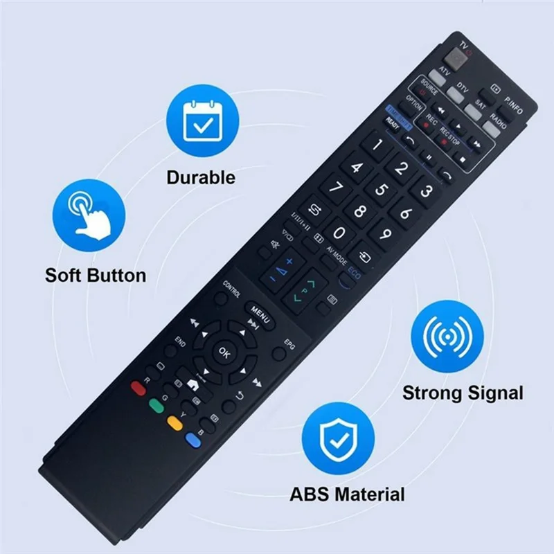 GA857WJSA Ergonomic Remote Control for Sharp TV Long-Distance Infrared IR Television Controller