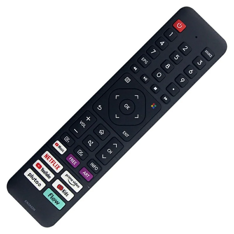 EN3A52N For Hisense TV Remote Control Ergonomic Infrared Replacement Controller with Netflix YouTube Prime Video