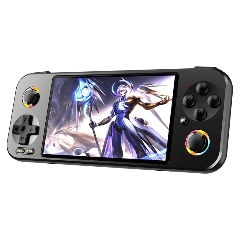 G36 Console de jeux portable avec écran HD de 4,5 pouces, 23 émulateurs, double joystick, manette portable, avec carte TF de 16 Go - Noir