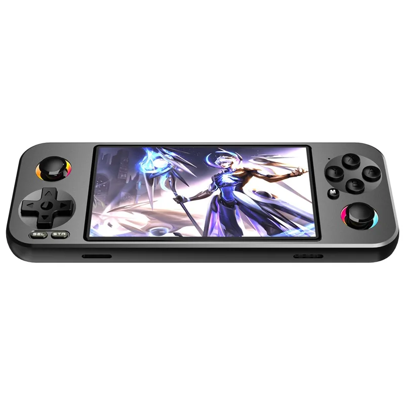 G36 Console de jeux portable avec écran HD de 4,5 pouces, 23 émulateurs, double joystick, manette portable, avec carte TF de 16 Go - Noir