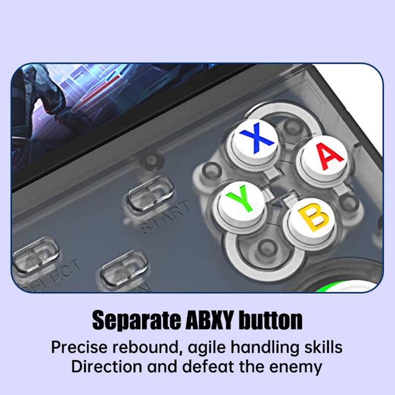 R36ultra X Handheld Game Console with 32GB TF Card Dual 3D Joysticks 4.5 Inch IPS Screen Gamepad with RGB Light - Red