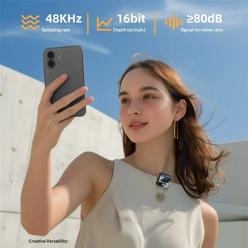 Q9 Intelligent AI Noise Reduction 2.4G Wireless Lavalier Microphone for Live Streaming Recording, 2 Transmitters + 1 Receiver - iP Plug