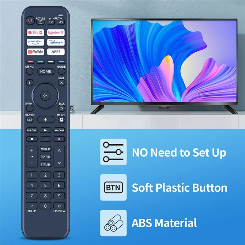 For Panasonic TV IR Infrared Remote Control ABS Material 10m Range Wireless Replacement Controller (No Voice Function)