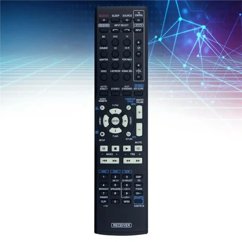 AXD7619 para mando a distancia Pioneer AV Receiver con controlador de reemplazo ergonómico por infrarrojos