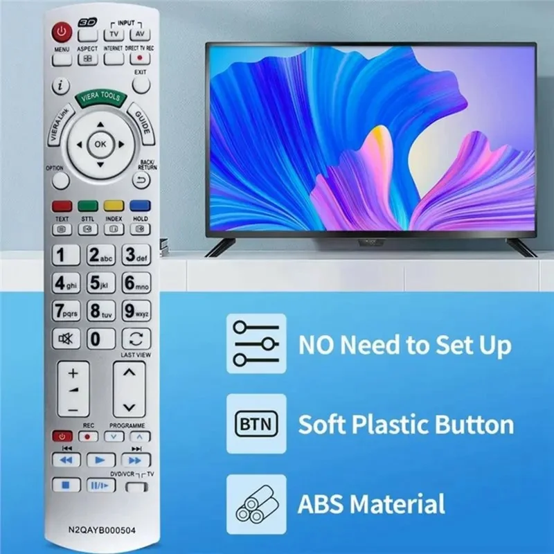 Mando a distancia infrarrojo N2QAYB000504 para televisor Panasonic, controlador inalámbrico de repuesto con señal IR potente