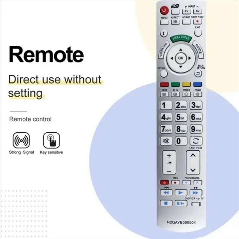 Mando a distancia infrarrojo N2QAYB000504 para televisor Panasonic, controlador inalámbrico de repuesto con señal IR potente