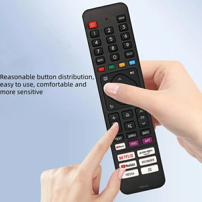 Mando a distancia IR EN3C52 para televisor Hisense, controlador de televisión inalámbrico infrarrojo ergonómico de reemplazo