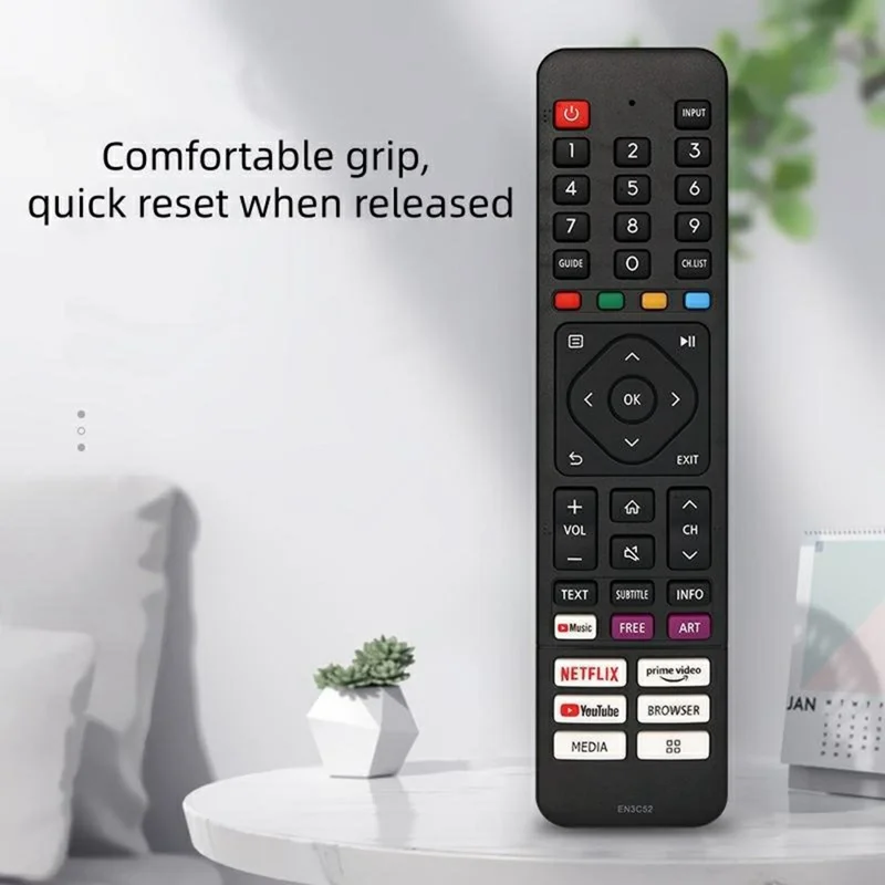 Mando a distancia IR EN3C52 para televisor Hisense, controlador de televisión inalámbrico infrarrojo ergonómico de reemplazo