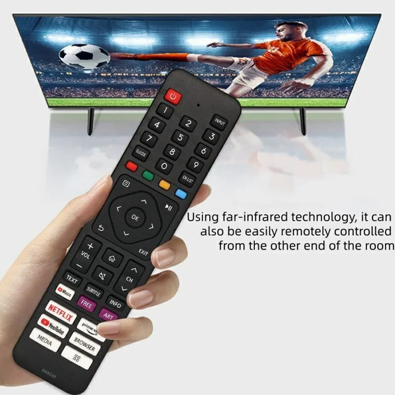 Mando a distancia IR EN3C52 para televisor Hisense, controlador de televisión inalámbrico infrarrojo ergonómico de reemplazo